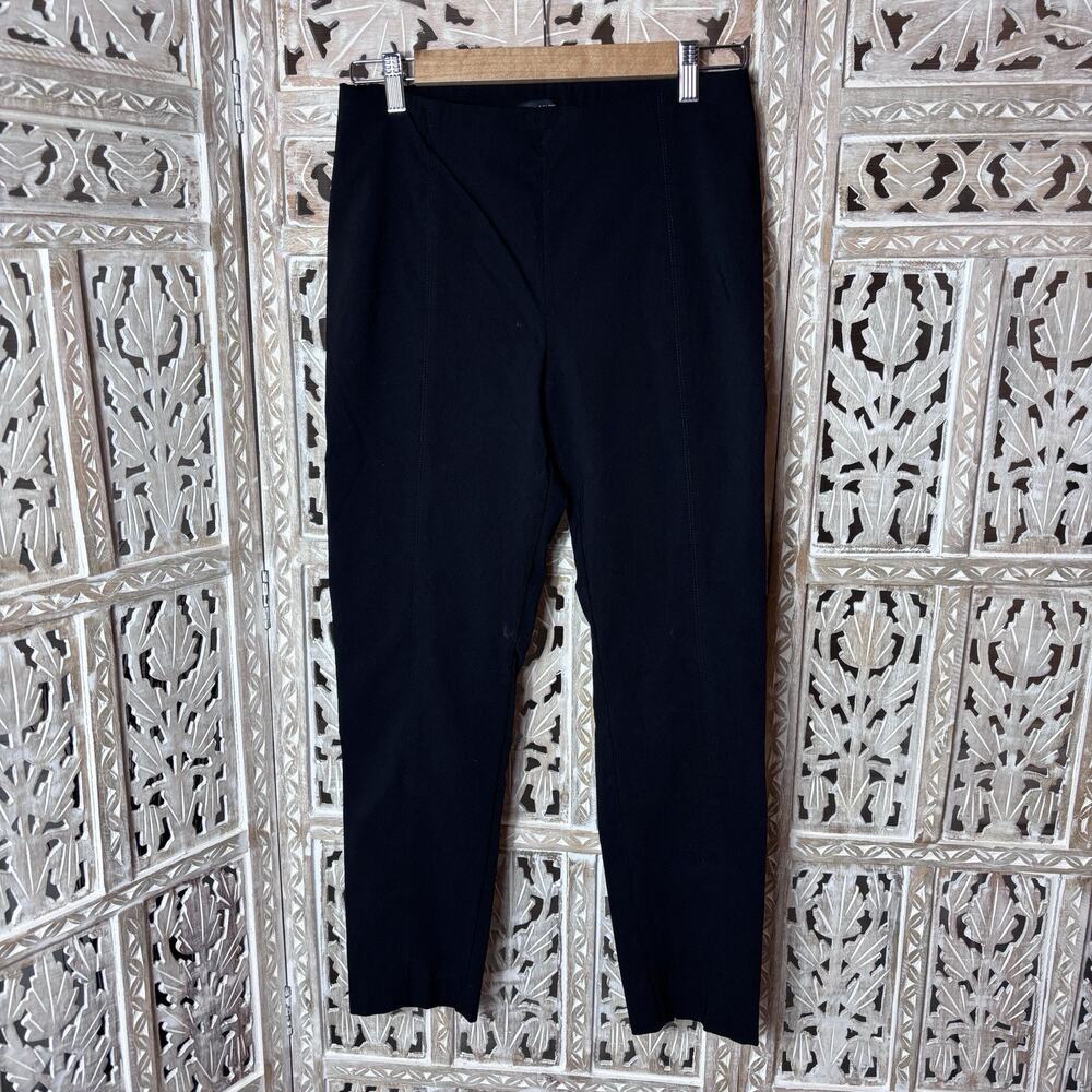 Franne Golde Original Skinny Magic Pants Office Preppy Travel Modest Black Sz L